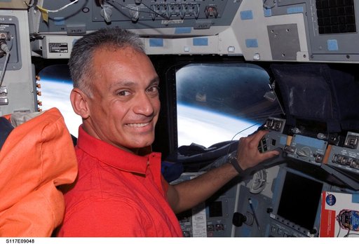 Olivas on the FD on STS-117 Space Shuttle Atlantis