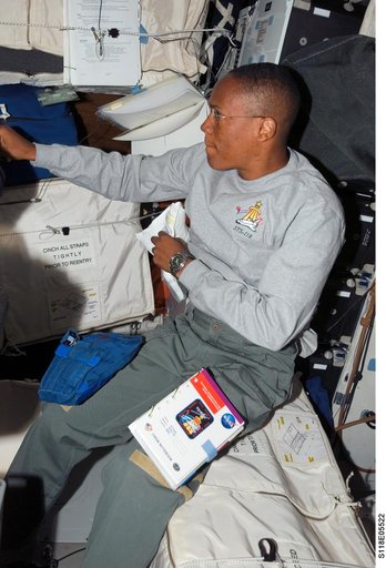 View of Drew working in the MDDK during STS-118