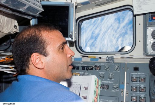 View of Mastracchio working in the FD during STS-118