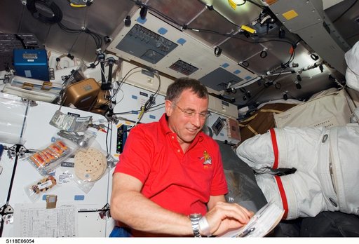 View of Williams working on the MDDK during STS-118