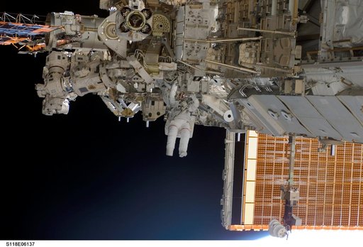 View of Mastracchio during STS-118 EVA 1