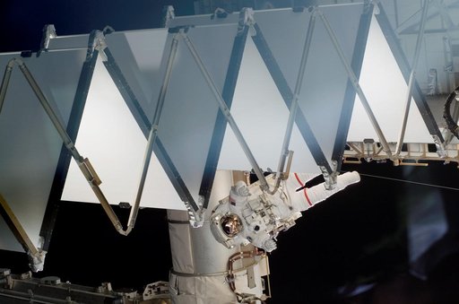 View of Mastracchio on EVA 1 during STS-118/Expedition 15 Joint Operations