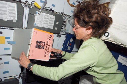 View of Morgan in the MDDK of the Shuttle Endeavour during STS-118