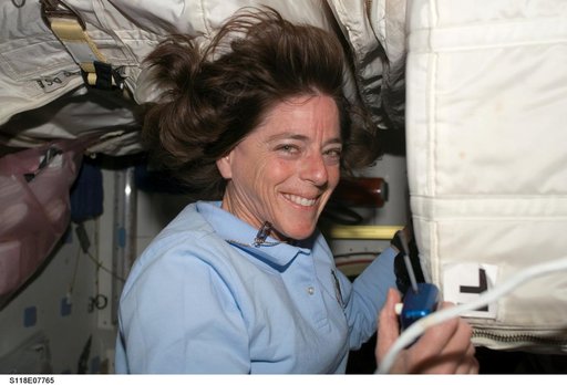 View of STS-118 MS Morgan in the SPACEHAB