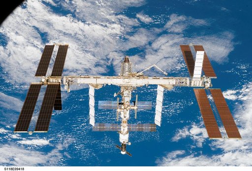 Exterior view of the ISS taken during the STS-118 Mission