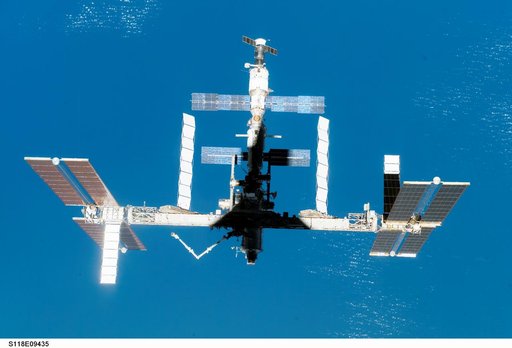 Exterior view of the ISS taken during the STS-118 Mission