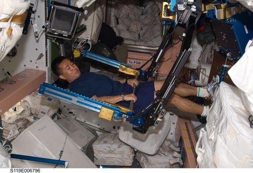Wakata uses Advanced Resistive Exercise Device (ARED)