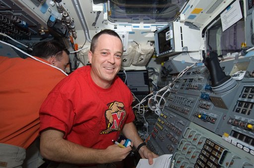 Arnold and Archambault on Flight Deck during EVA