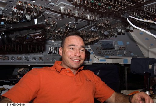 Archambault on Flight Deck during EVA