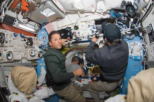 Acaba and Swanson in Joint Airlock