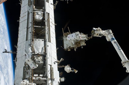 STS-119 Extravehicular Activity (EVA) 3 Crew and Equipment Translation Aid (CETA) Cart 2 Relocate OPS