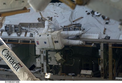 STS-119 Extravehicular Activity (EVA) 3 GAT SSRMS LEE B Snare Lubrication OPS