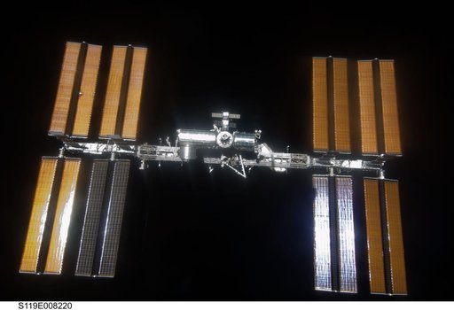 ISS Fly around views from STS-119