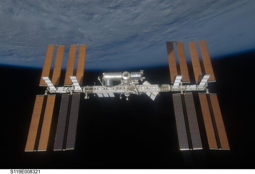 ISS Fly around views from STS-119