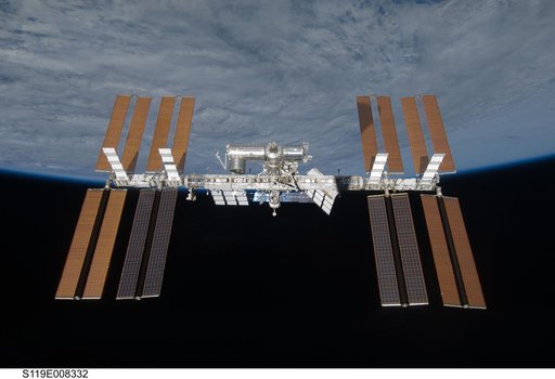 ISS Fly around views from STS-119