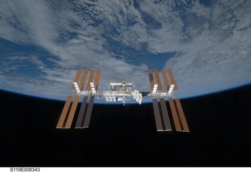 ISS Fly around views from STS-119