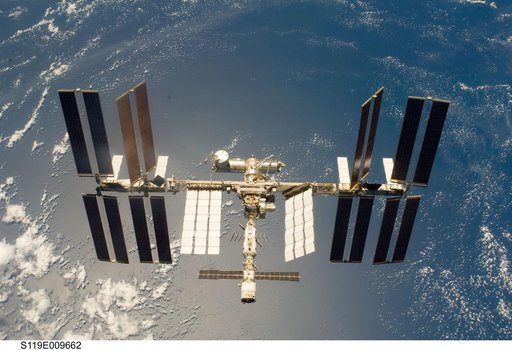 ISS Fly around views during STS-119