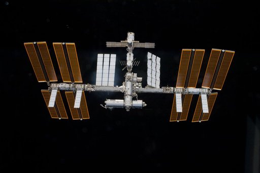 ISS Fly around views during STS-119