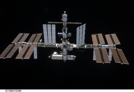 ISS Fly around views from STS-119