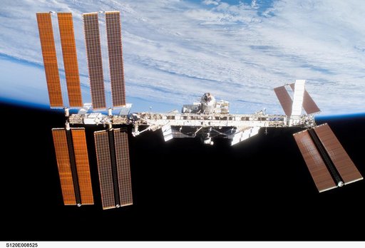 Flyaround view of the ISS by the STS-120 crew