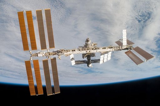 Fly-around view of the ISS by the STS-120 crew