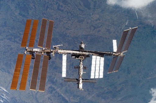 Fly-around view of the ISS by the STS-120 crew