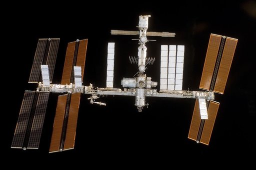 Flyaround view of ISS after undocking