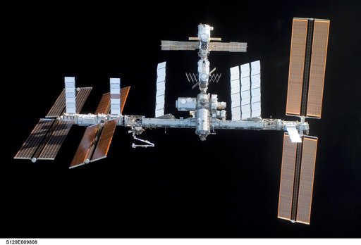 Flyaround view of ISS after undocking