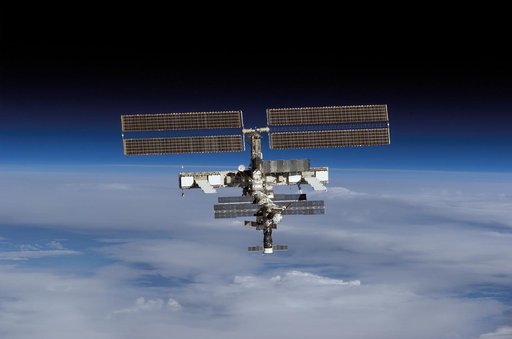 View of the ISS from the orbiter during separation on STS-121