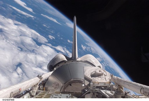 The orbiter PLB and Earth limb during STS-121