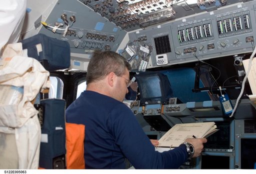 Frick on FD during STS-122