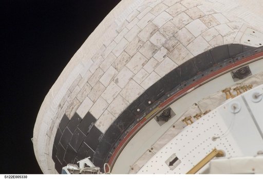 OMS Pod of Atlantis taken during STS-122