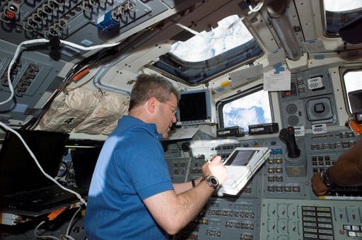 Frick on FD during STS-122