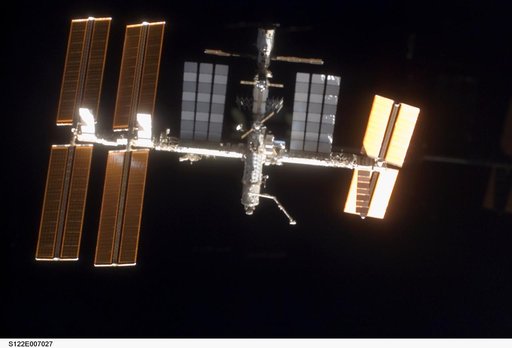 View of ISS taken during the STS-122 Approach