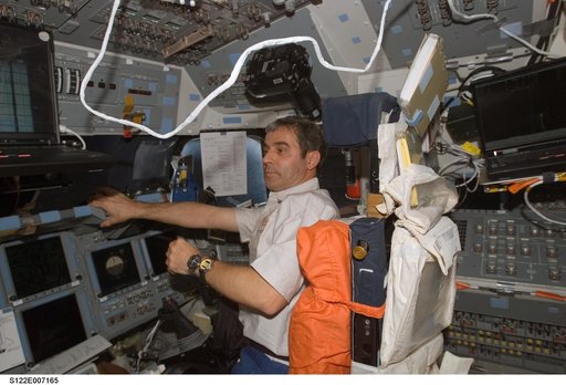 Eyharts on FD during STS-122