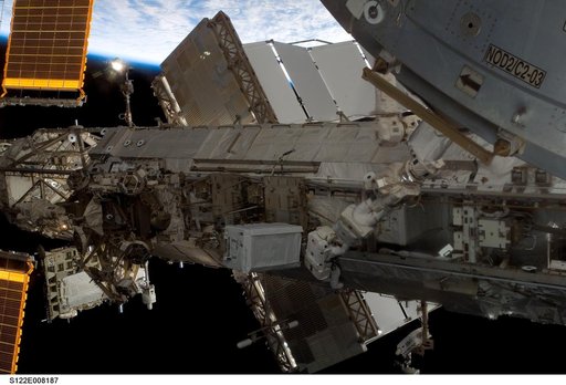 Schlegel and Walheim during EVA 2