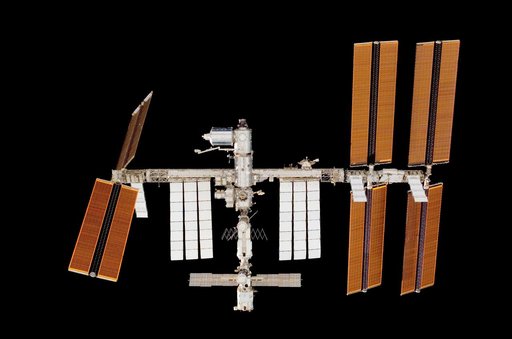 View of ISS after STS-122 Undocking