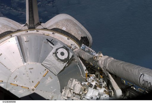 Space Shuttle Endeavour,OV 105,Payload Bay during STS-123