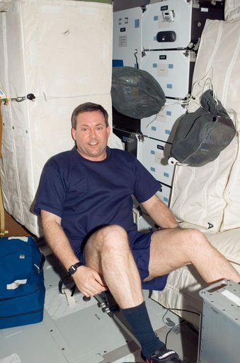 Foreman in the MDDK on Space Shuttle Endeavour