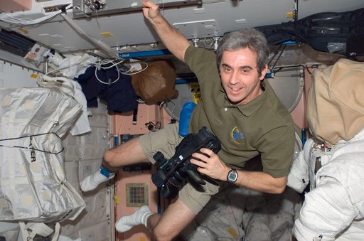 Eyharts in the Node 1 hatch area during Joint Operations