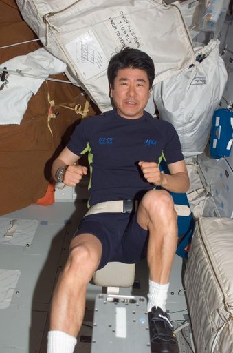 Doi exercises on the FWD MDDK during STS-123 / Expedition 16 Joint Operations
