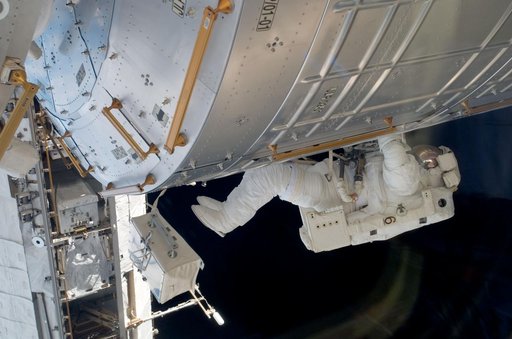 Behnken on EVA 5 during Joint Operations