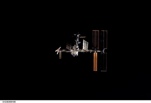 ISS during STS-123 flyaround