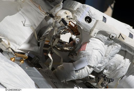 EVA 2 - Garan during EVA on JPM