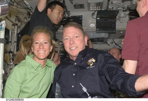 Nyberg and Fossum in Service Module (SM)