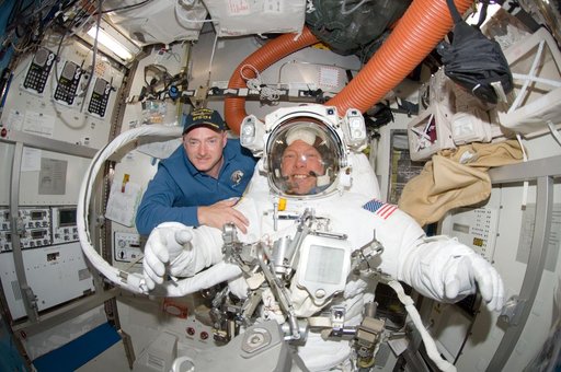 Preparing for EVA 3 in Quest airlock