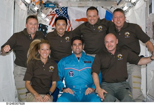 STS-124 crew on-orbit portrait