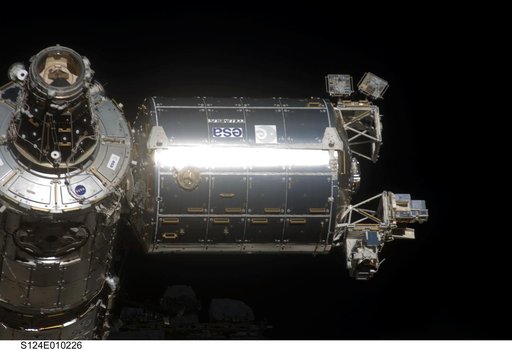 Forward and zenith sides of ISS during flyaround