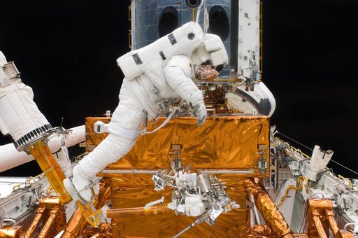 STS-125 MS5 Feustel during EVA1