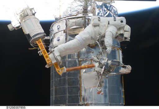 STS-125 MS5 Feustel during EVA3